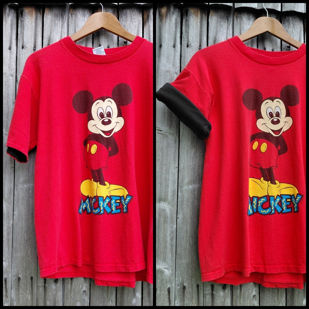 Vintage 90s Mickey Mouse Wellington Walt Disney World graphic tshirt Womens L